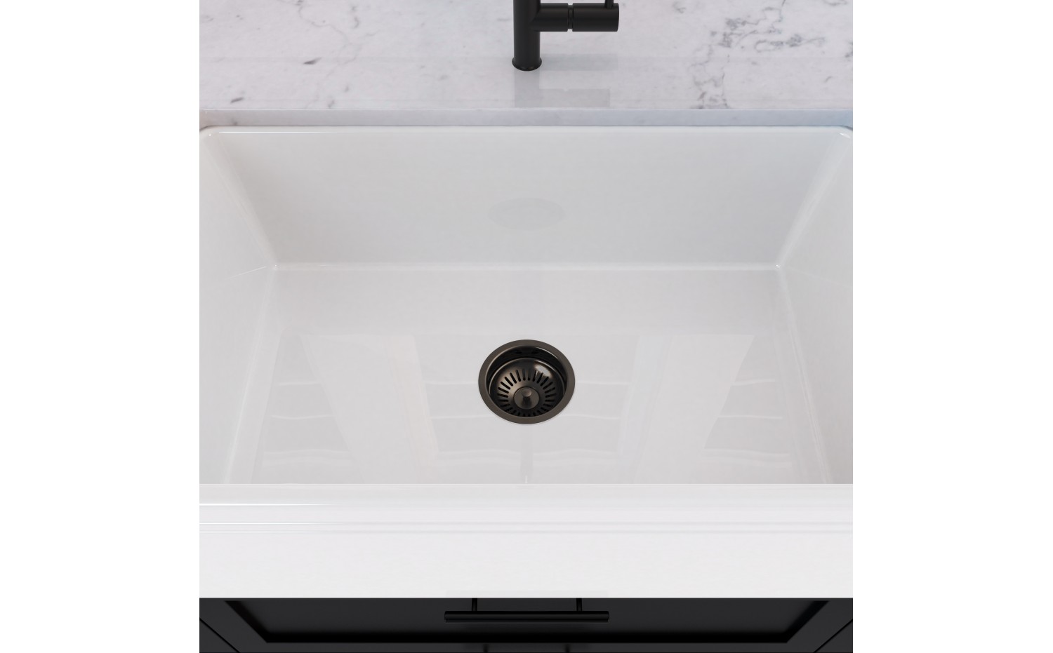 Crépine d'évier de cuisine élégante en acier inoxydable noir perle de 3.5  pouces avec panier amovible, ensemble de crépine ST-06 – Renoz